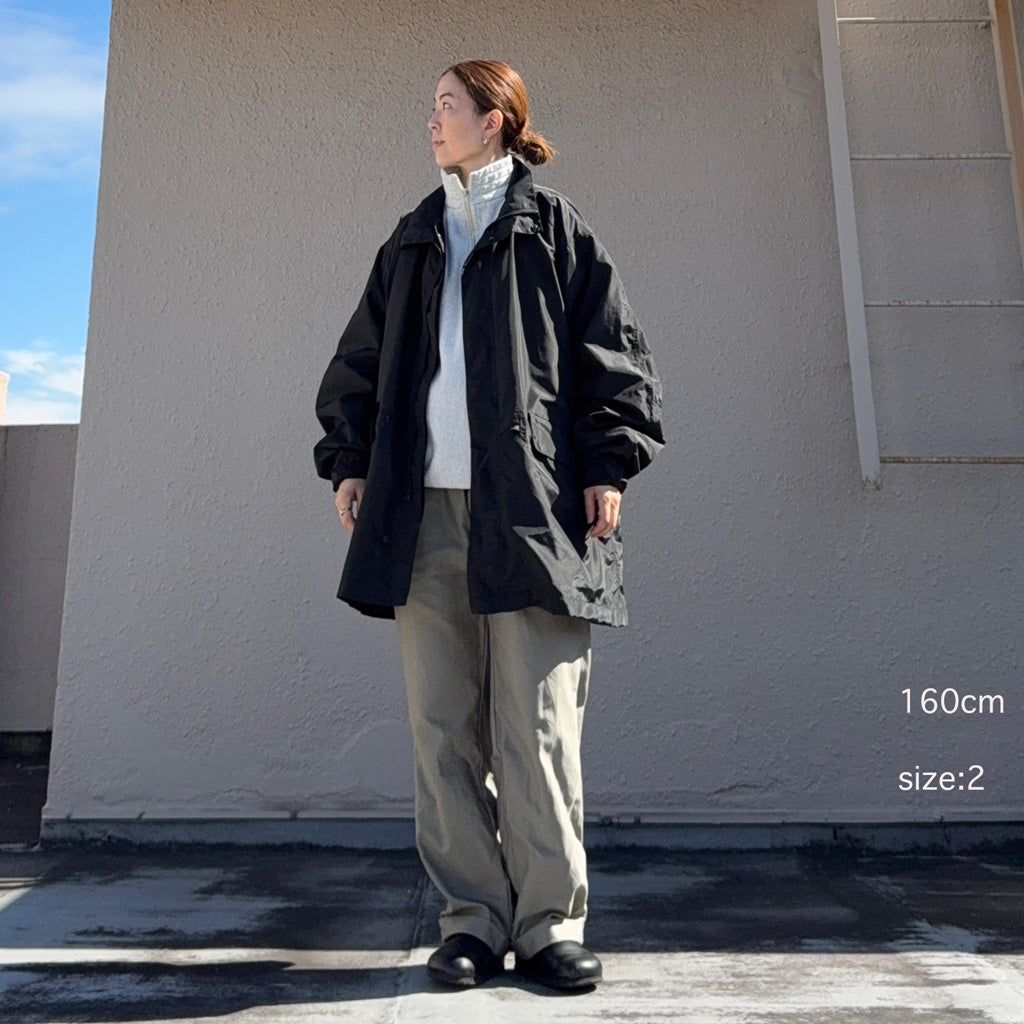 Kaptain Sunshine : Silk Poly Mil Coat (BLACK)