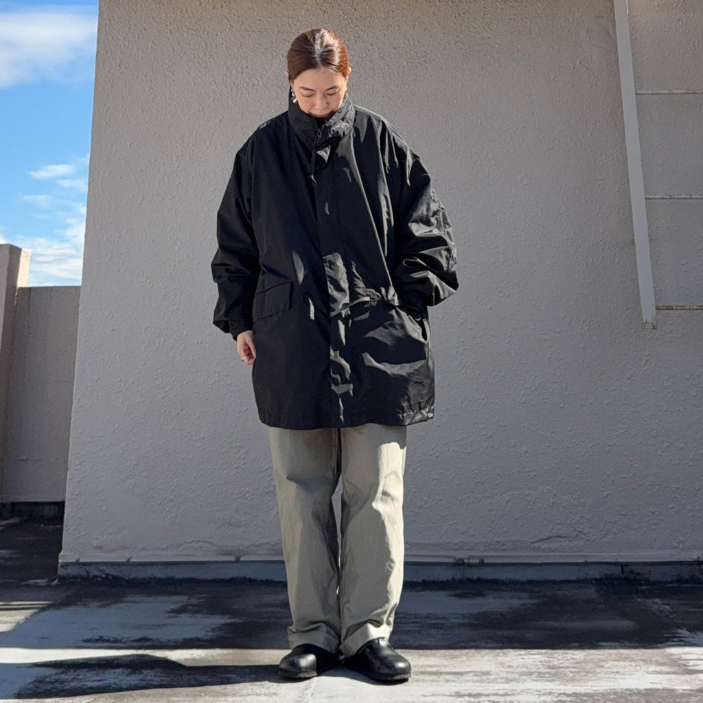 Kaptain Sunshine : Silk Poly Mil Coat (BLACK)