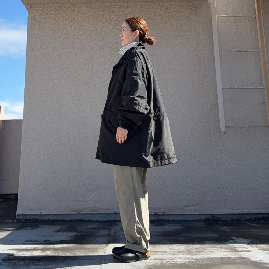 Kaptain Sunshine : Silk Poly Mil Coat (BLACK)