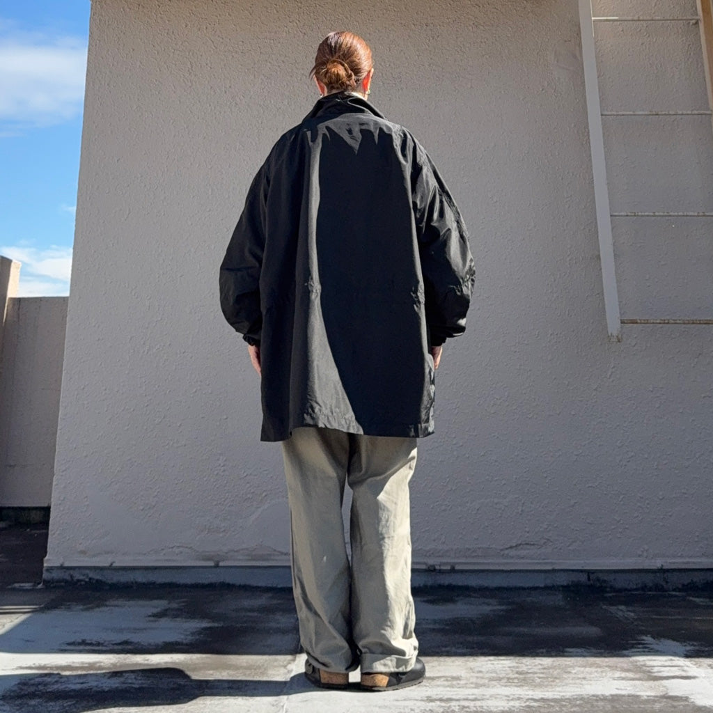 Kaptain Sunshine : Silk Poly Mil Coat (BLACK)