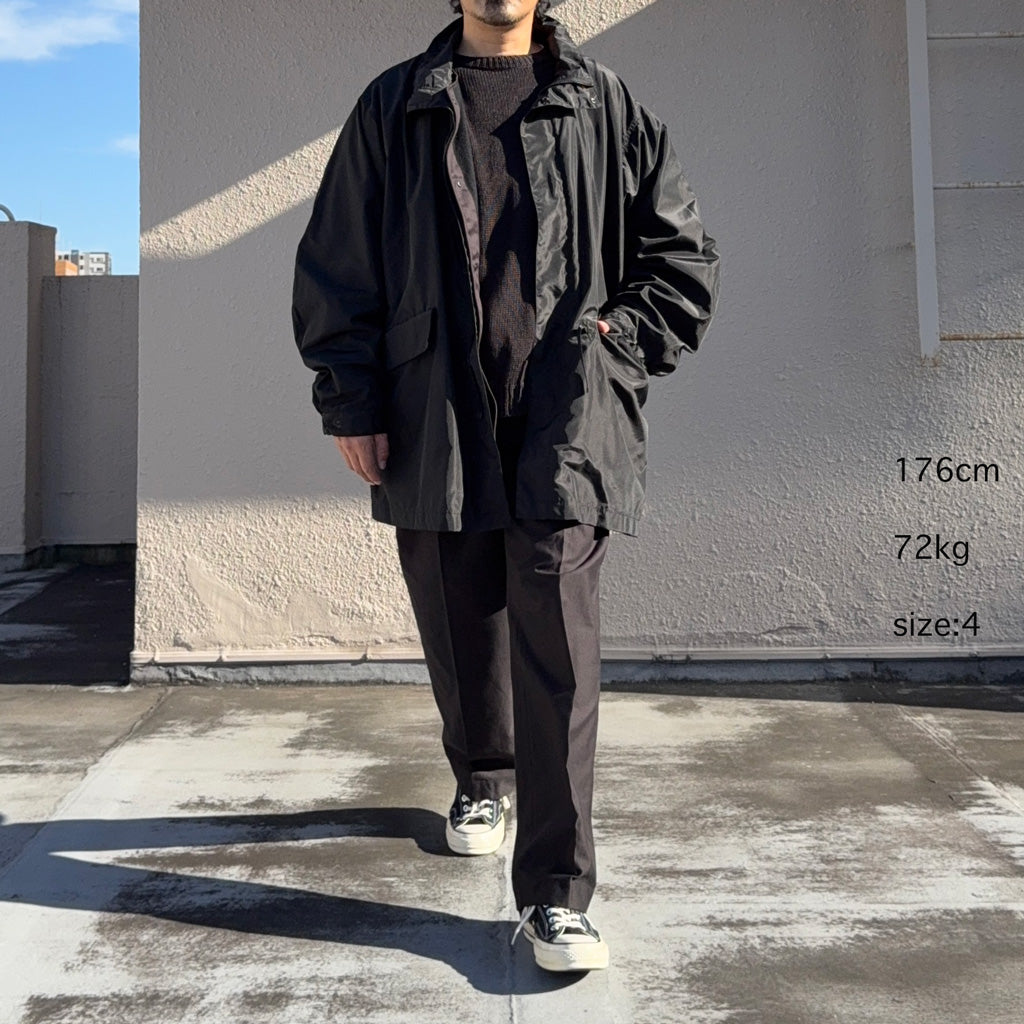 Kaptain Sunshine : Silk Poly Mil Coat (BLACK)