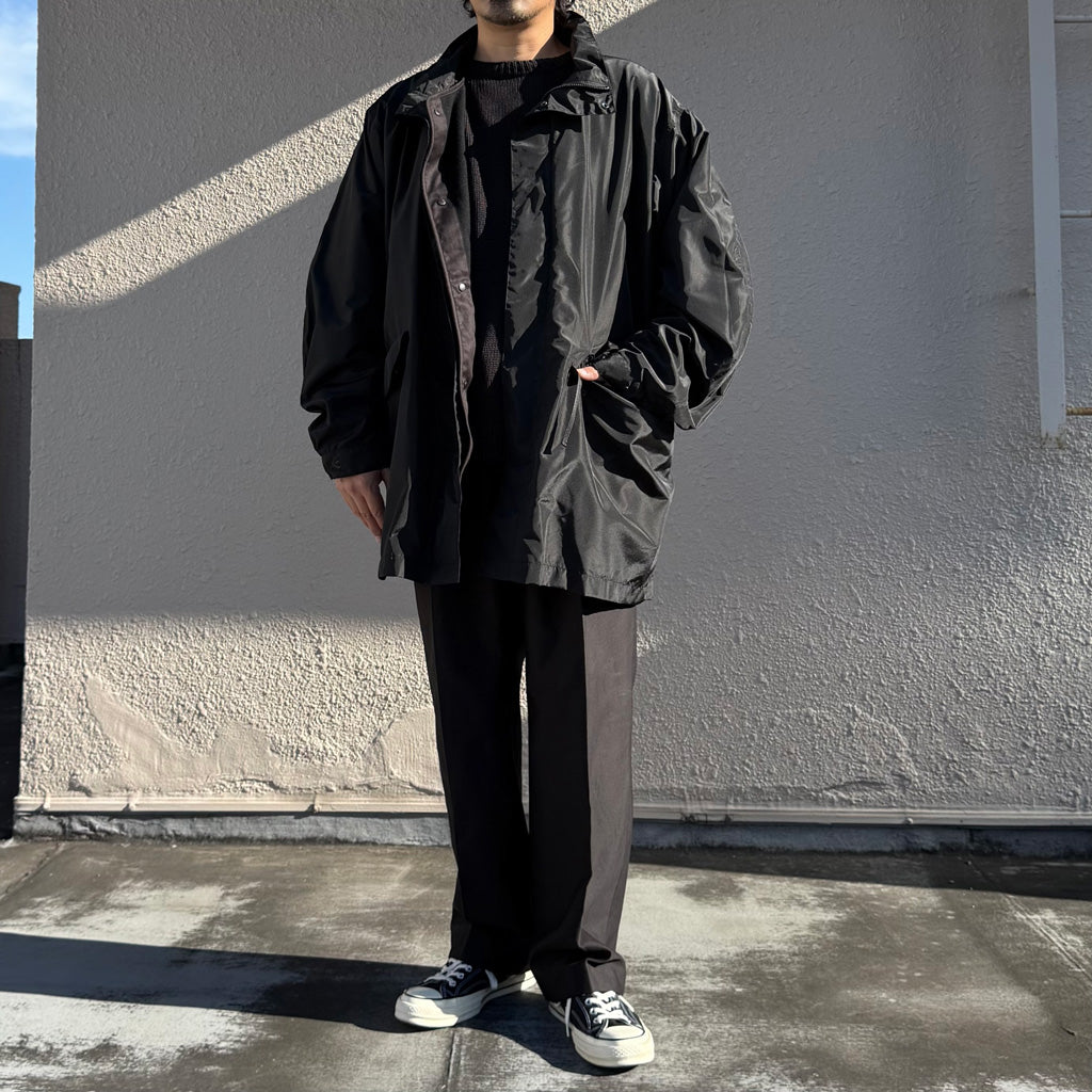 Kaptain Sunshine : Silk Poly Mil Coat (BLACK)
