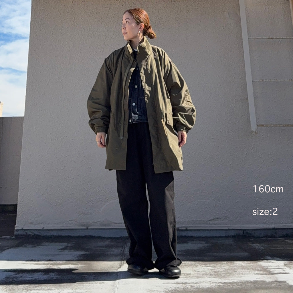 Kaptain Sunshine : Silk Poly Mil Coat (OLIVE)