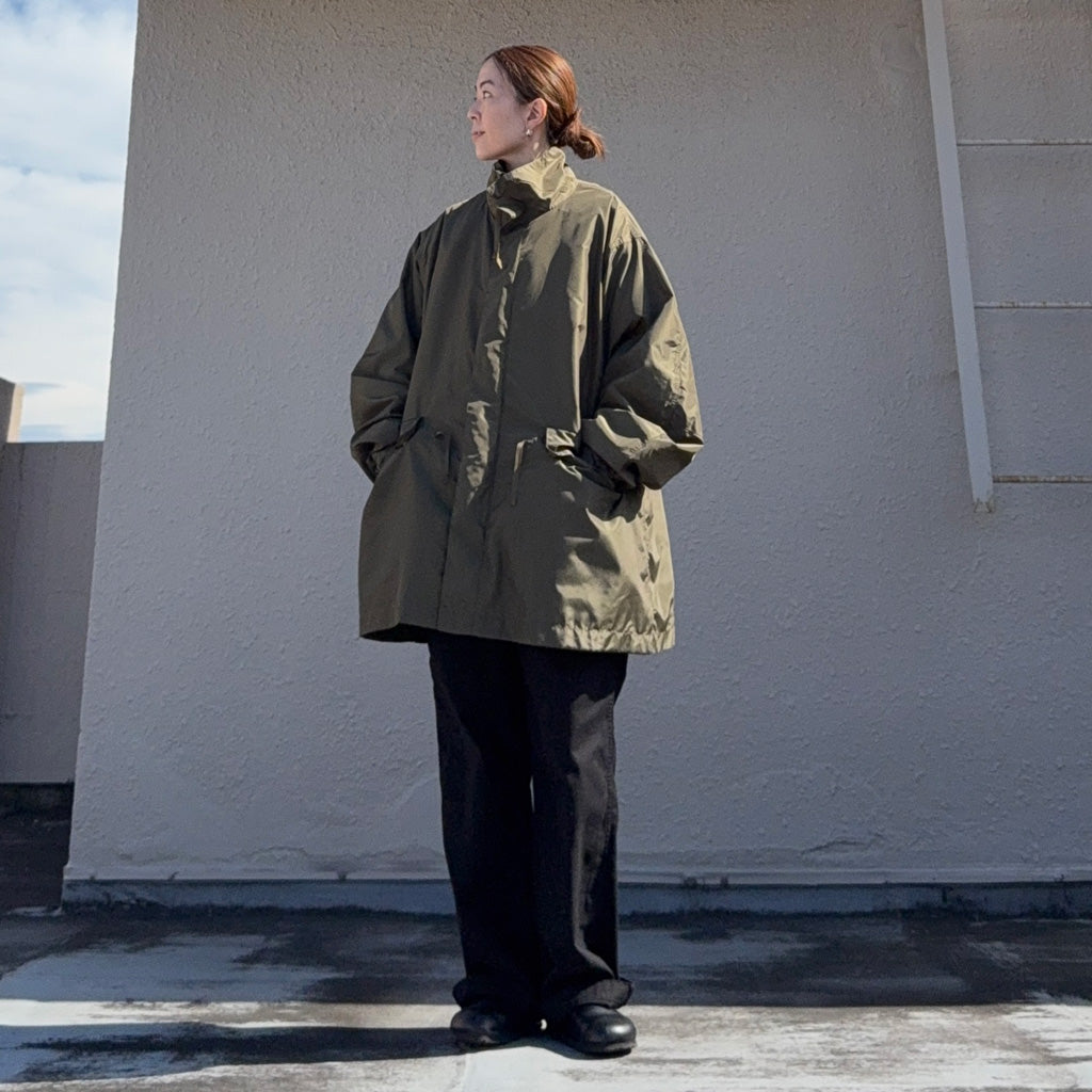 Kaptain Sunshine : Silk Poly Mil Coat (OLIVE)