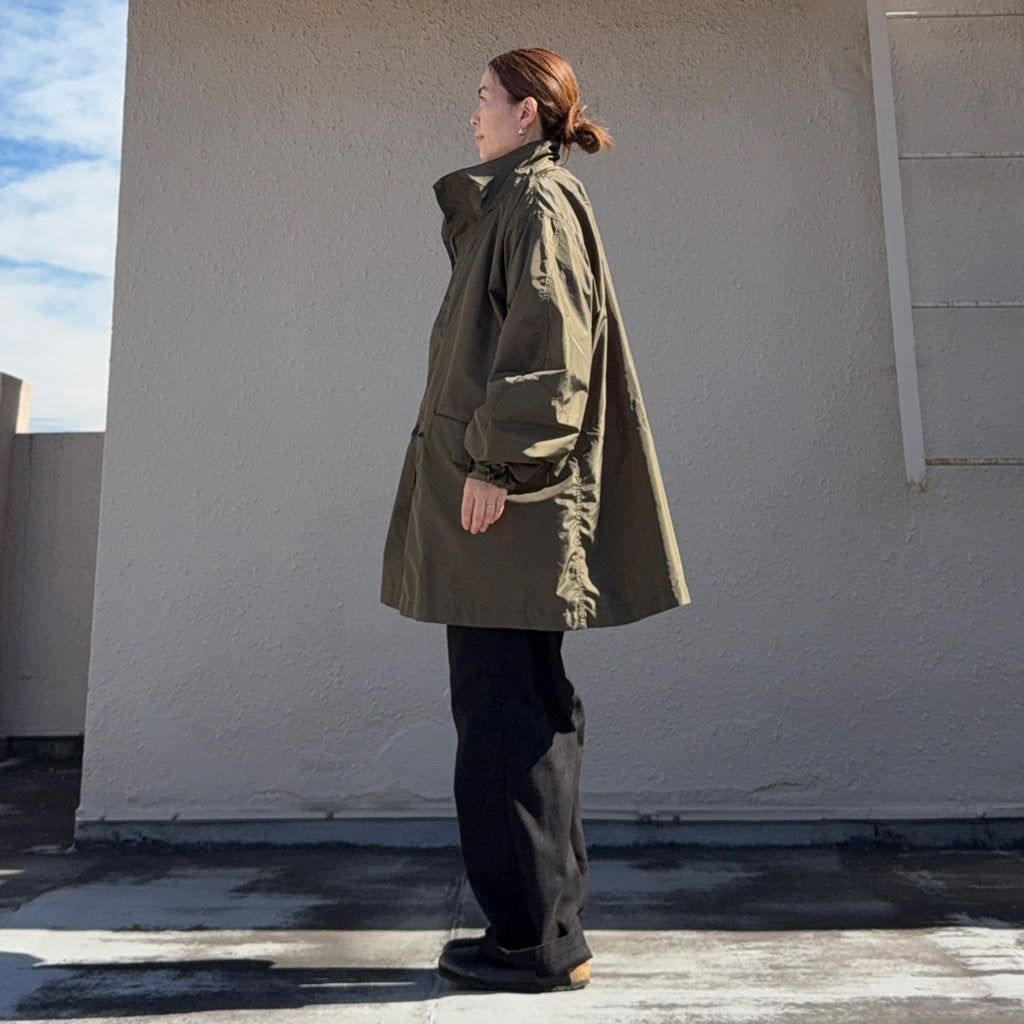 Kaptain Sunshine : Silk Poly Mil Coat (OLIVE)