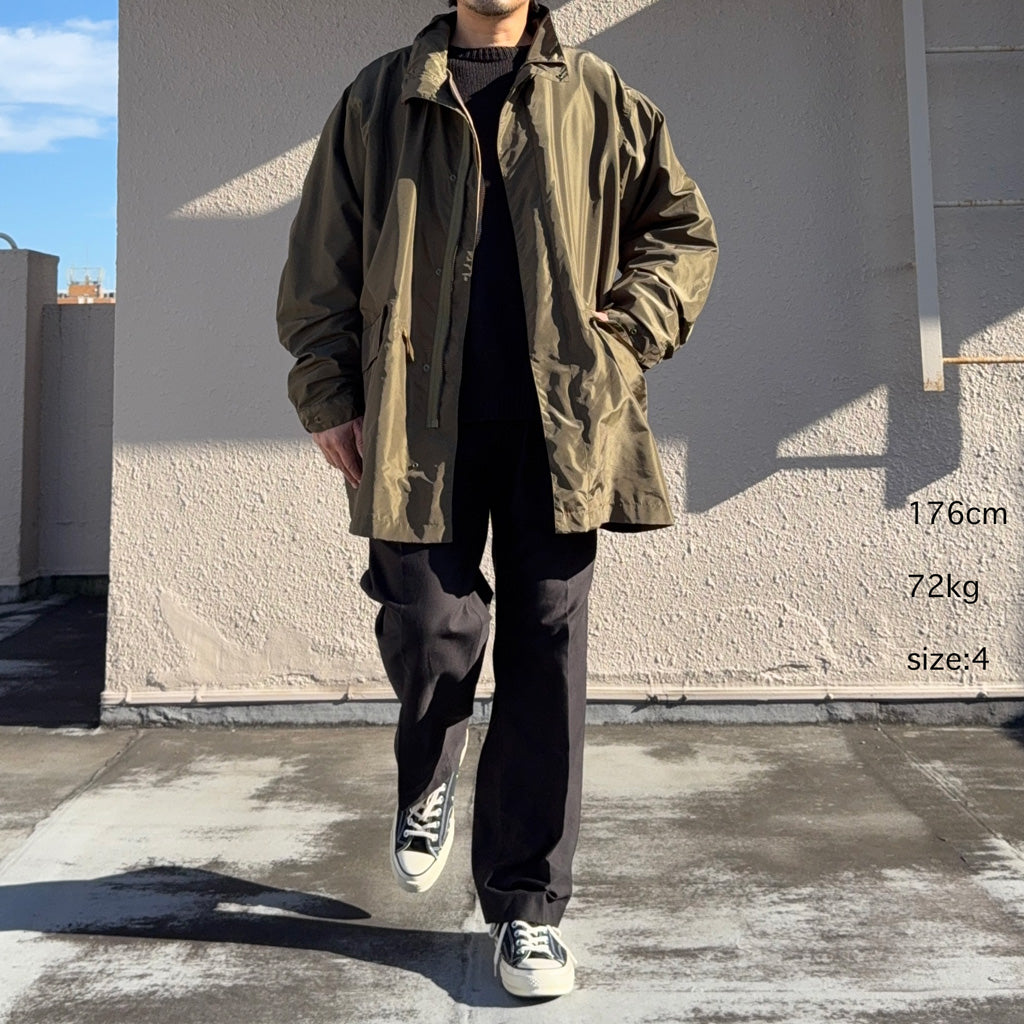 Kaptain Sunshine : Silk Poly Mil Coat (OLIVE)