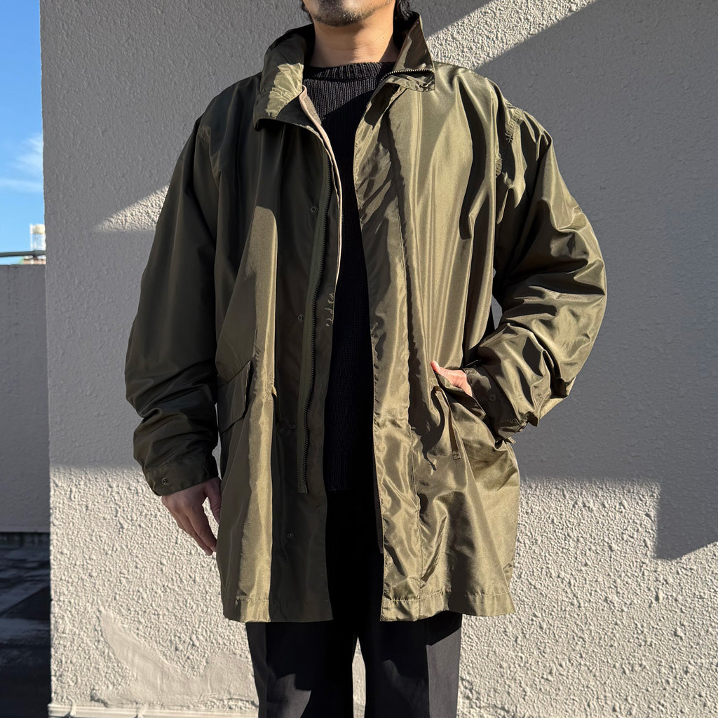 Kaptain Sunshine : Silk Poly Mil Coat (OLIVE)