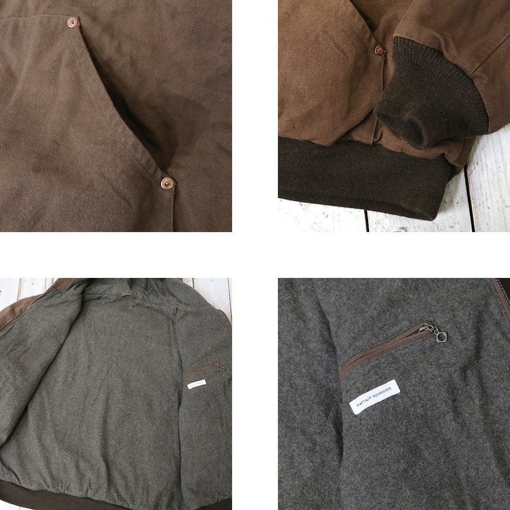 Kaptain Sunshine : Cotton Hemp Hoody Jacket (KAKISHIBU)