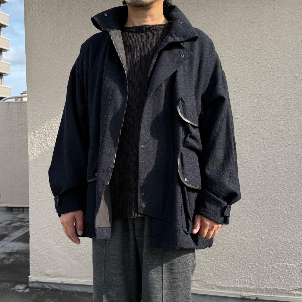 Kaptain Sunshine : Wool Serge Hunter Jacket (TOP NAVY)