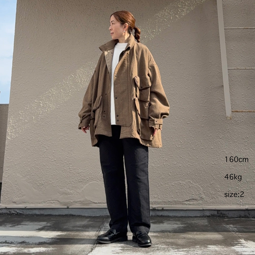 Kaptain Sunshine : Wool Serge Hunter Jacket (TOP CAB BROWN)