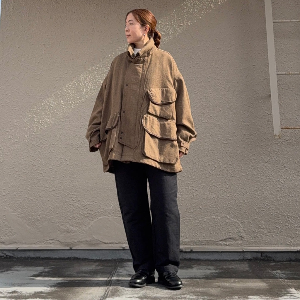 Kaptain Sunshine : Wool Serge Hunter Jacket (TOP CAB BROWN)