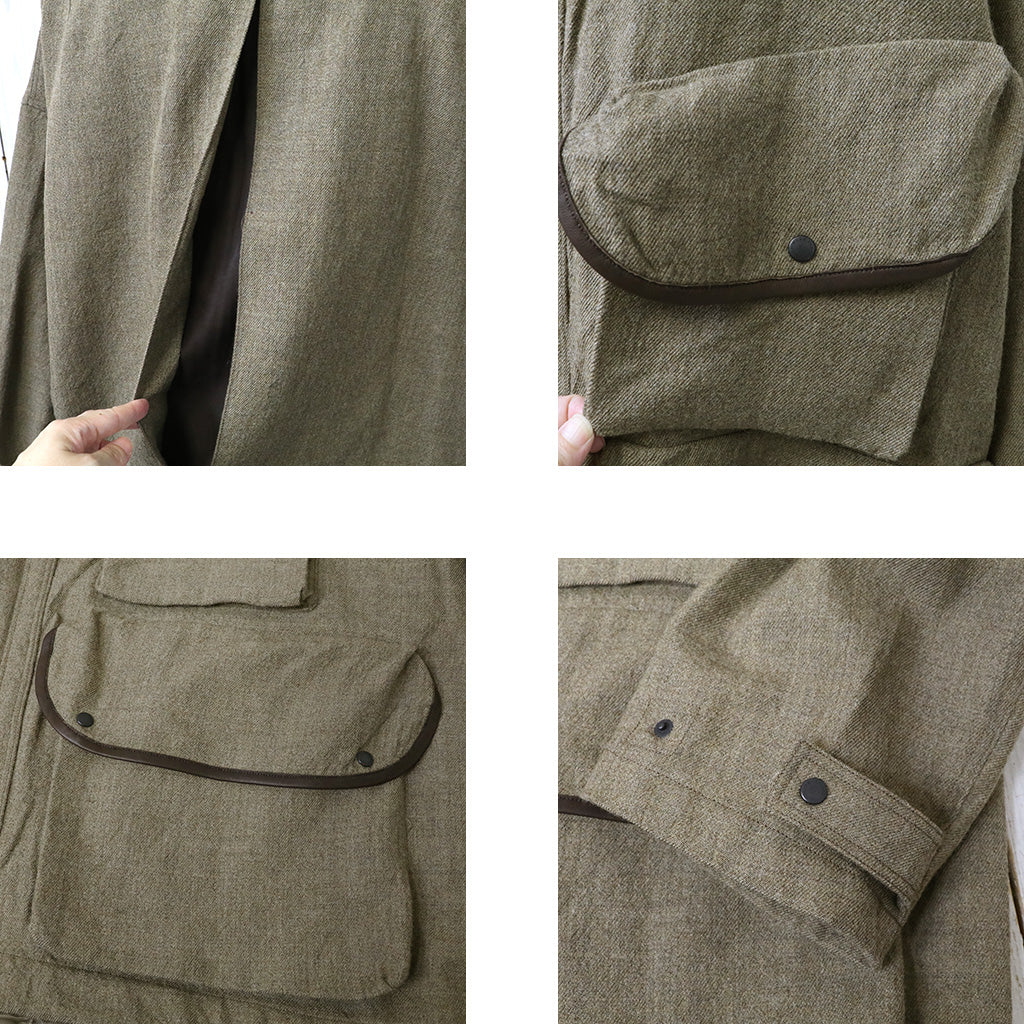 Kaptain Sunshine : Wool Serge Hunter Jacket (TOP CAB BROWN)