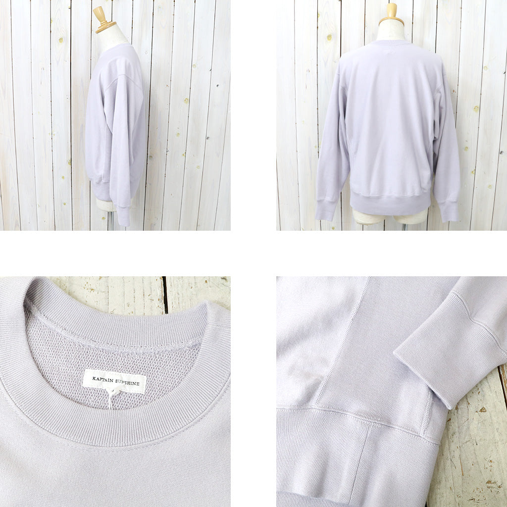 【SALE30%OFF】Kaptain Sunshine : Loopwheel Sweat Crewneck P/O (LILAC)