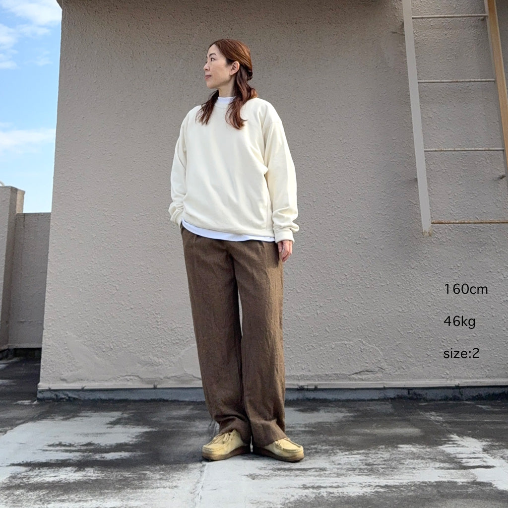 【SALE30%OFF】Kaptain Sunshine : Loopwheel Sweat Crewneck P/O (ECRU)