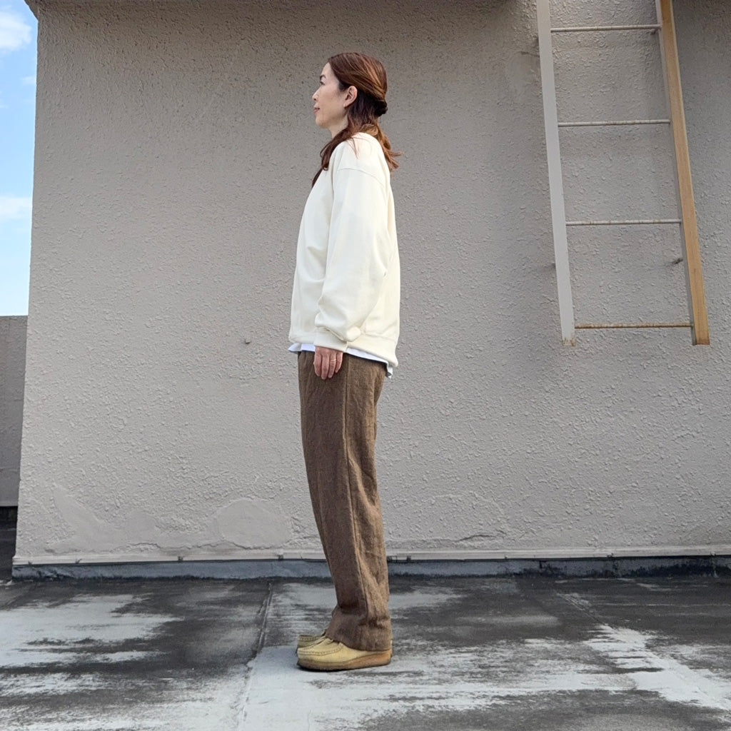【SALE30%OFF】Kaptain Sunshine : Loopwheel Sweat Crewneck P/O (ECRU)