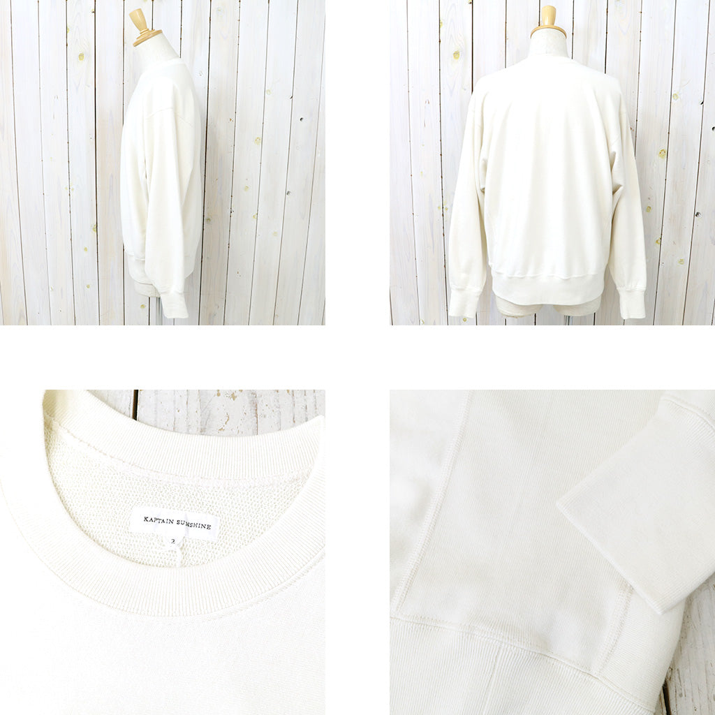 【SALE30%OFF】Kaptain Sunshine : Loopwheel Sweat Crewneck P/O (ECRU)
