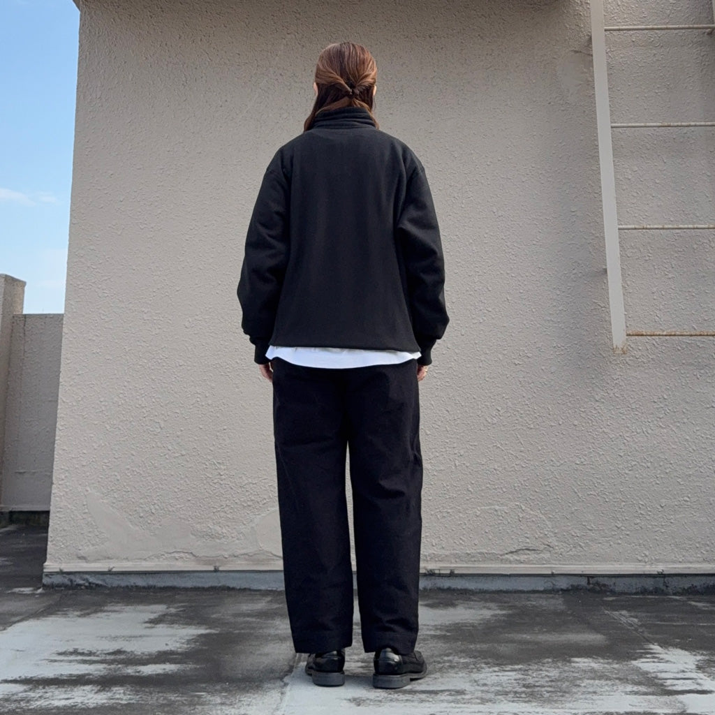 Kaptain Sunshine : Suvin Sweat Halfzip P/O (BLACK)