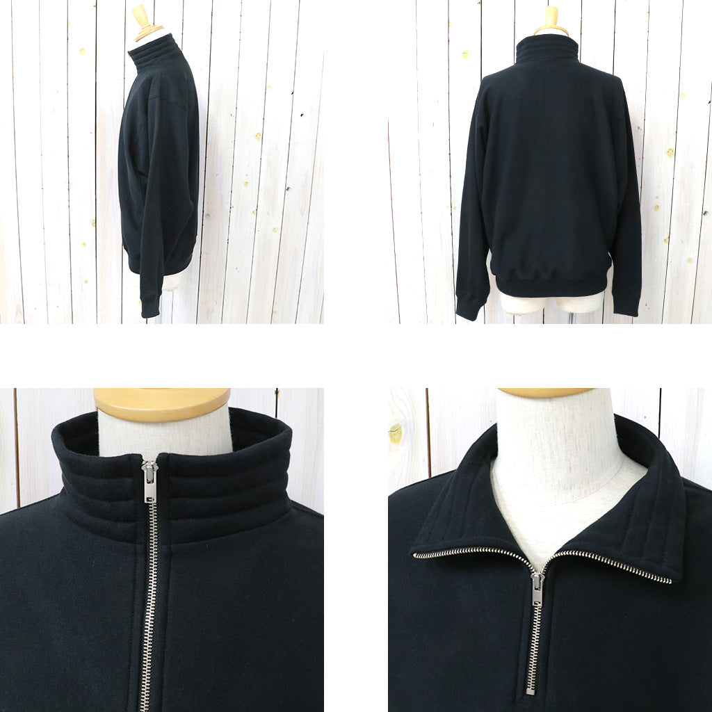 Kaptain Sunshine : Suvin Sweat Halfzip P/O (BLACK)
