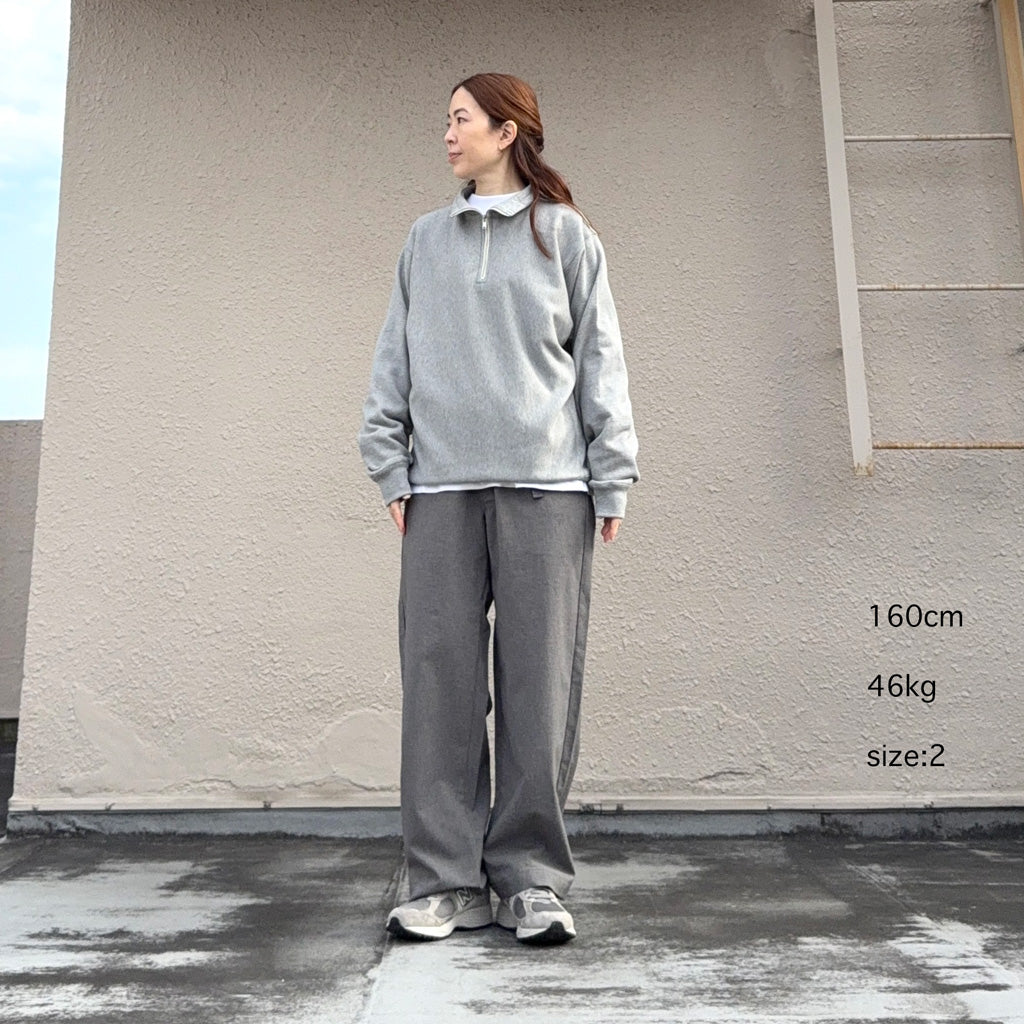 Kaptain Sunshine : Suvin Sweat Halfzip P/O (FEATHER GREY)
