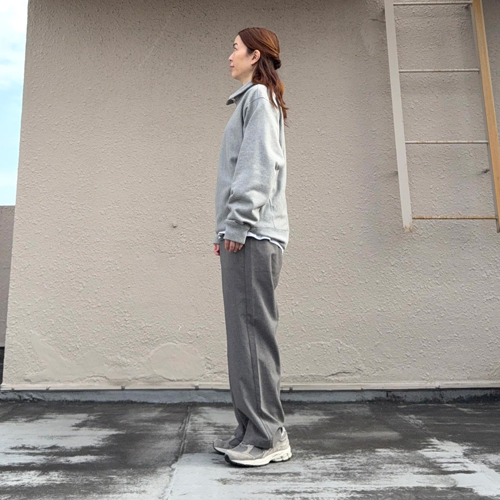 Kaptain Sunshine : Suvin Sweat Halfzip P/O (FEATHER GREY)