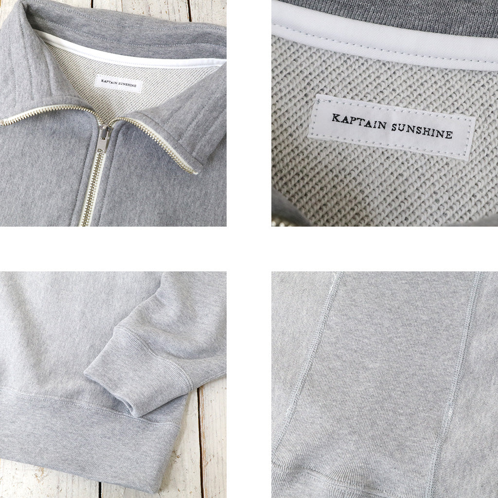 Kaptain Sunshine : Suvin Sweat Halfzip P/O (FEATHER GREY)