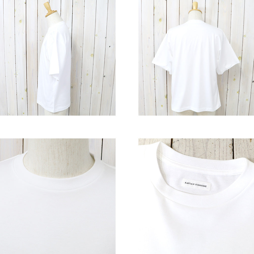 Kaptain Sunshine : Suvin Cotton Suede Tenjiku S/S Tee (WHITE)