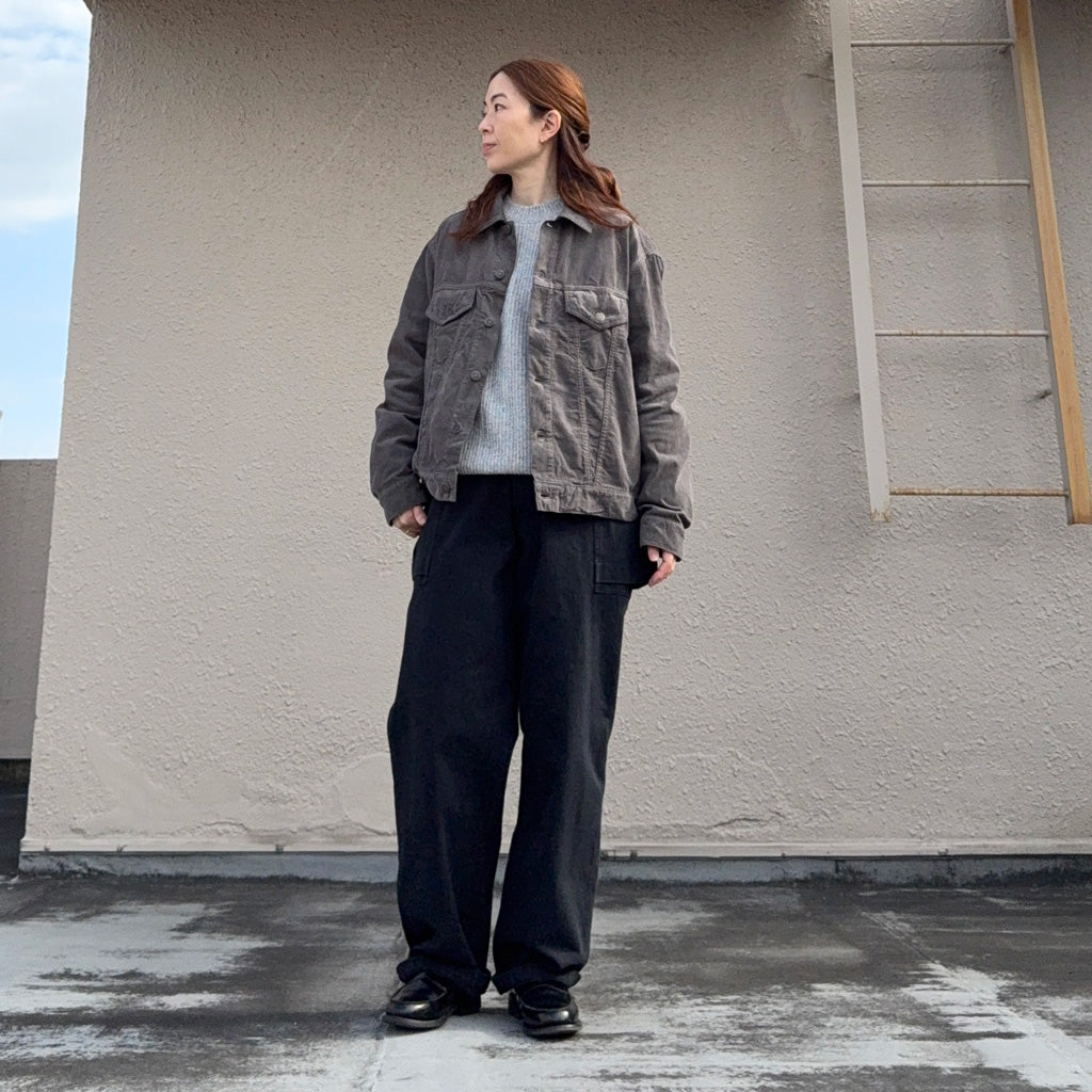 Kaptain Sunshine : Cotton Corduroy T-3 Jacket (GREY)