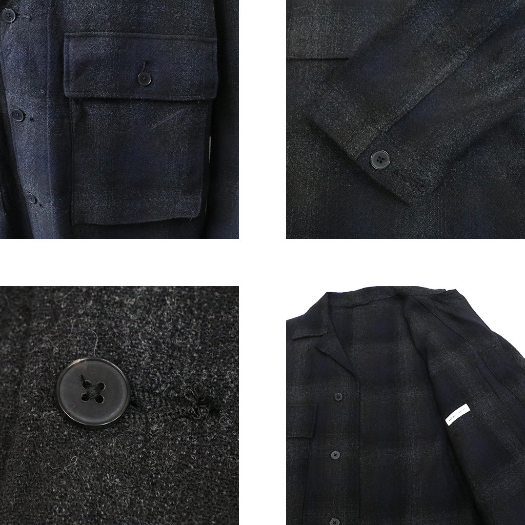 Kaptain Sunshine : Alpaca Wool Field Shirt Jacket