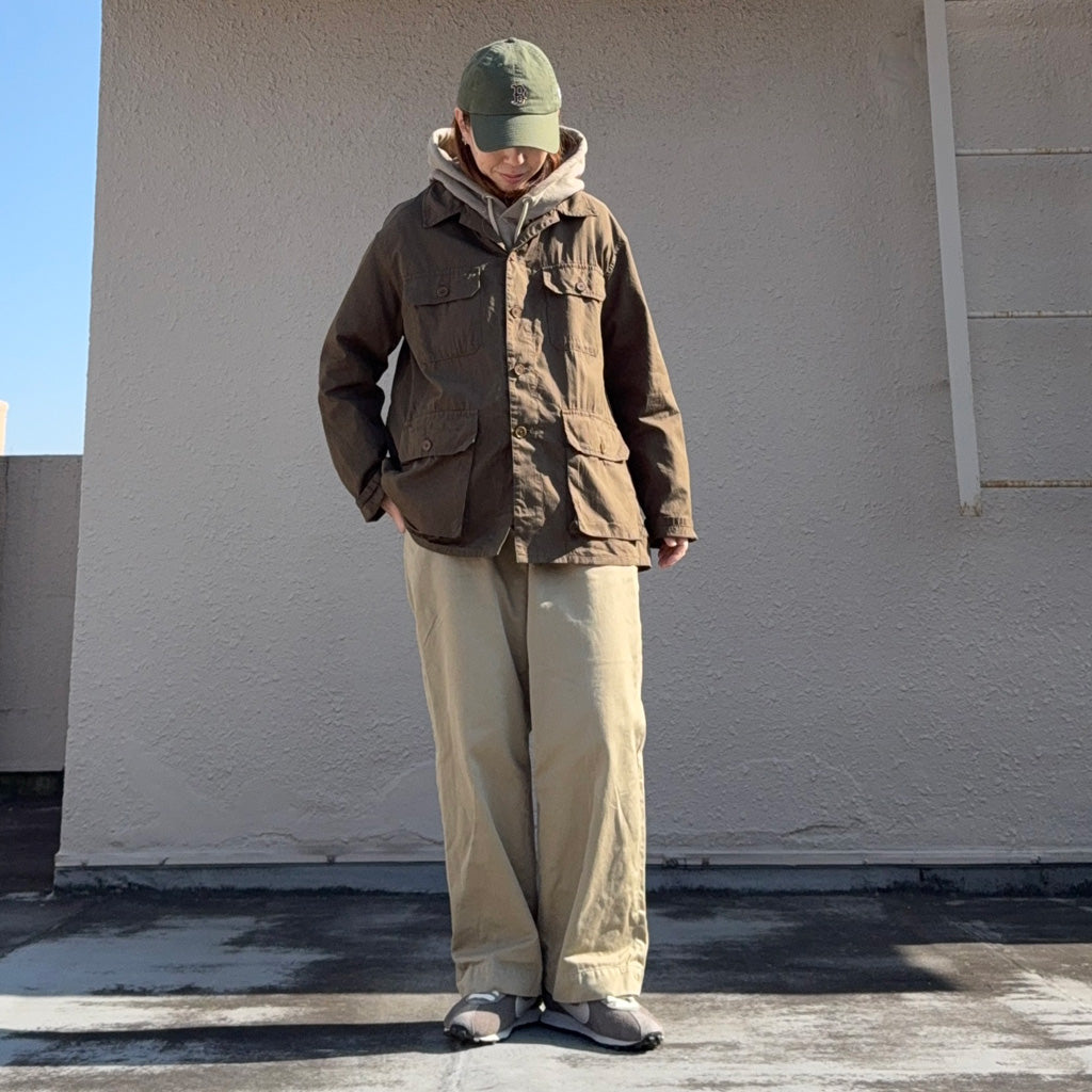 Kaptain Sunshine : Safari Shirt Jacket (BROWN)