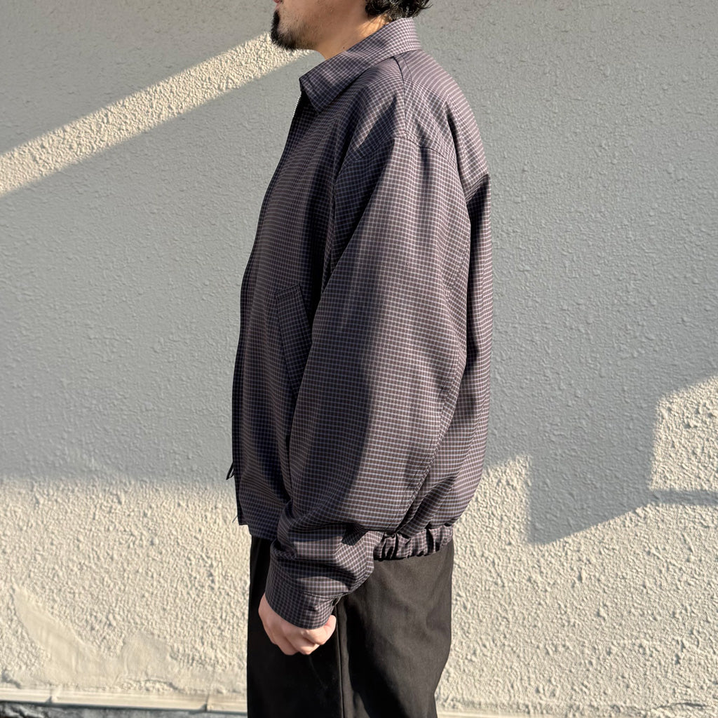 Kaptain Sunshine : Summer Wool Zip Blouson (BROWN PLAID)