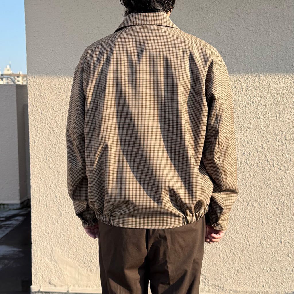 Kaptain Sunshine : Summer Wool Zip Blouson (KHAKI PLAID)