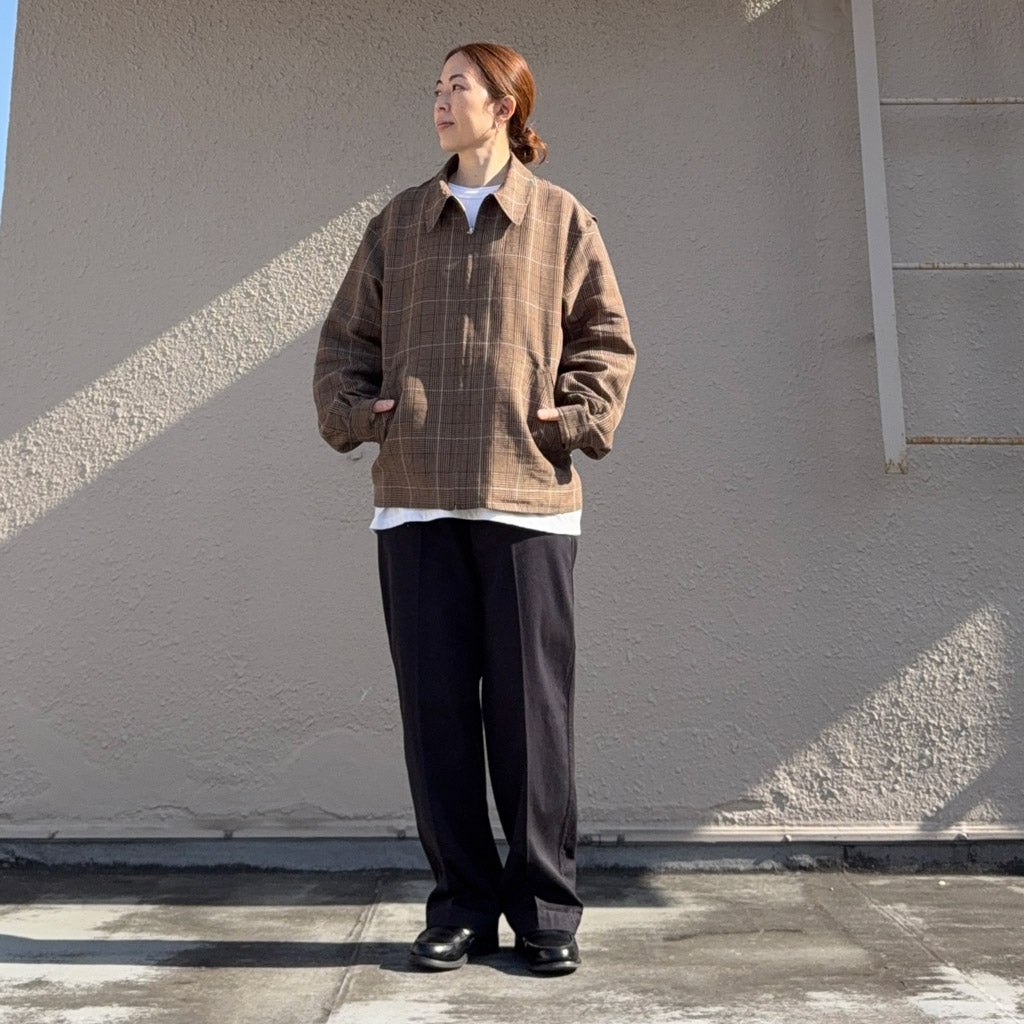 【SALE30%OFF】Kaptain Sunshine : Fly Blouson (BROWN PLAID)