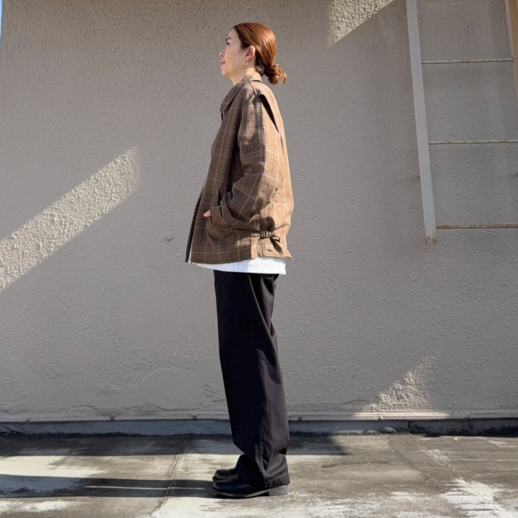 【SALE30%OFF】Kaptain Sunshine : Fly Blouson (BROWN PLAID)