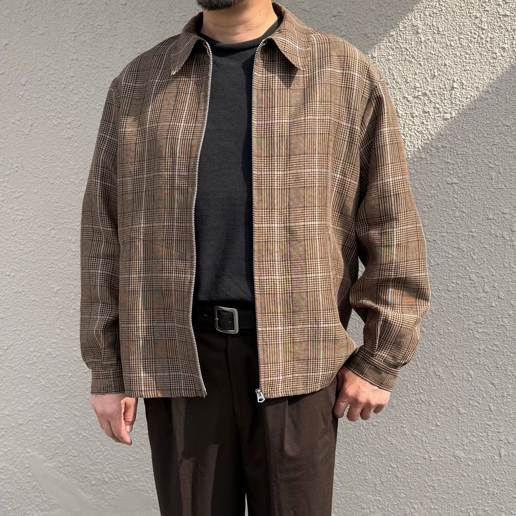 【SALE30%OFF】Kaptain Sunshine : Fly Blouson (BROWN PLAID)