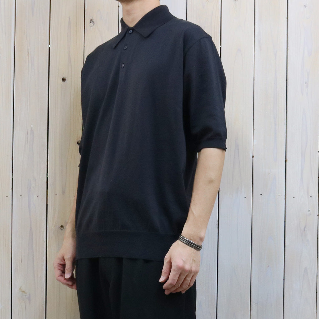 【SALE30%OFF】Kaptain Sunshine : Cotton Knit Poloshirt (DARK NAVY)