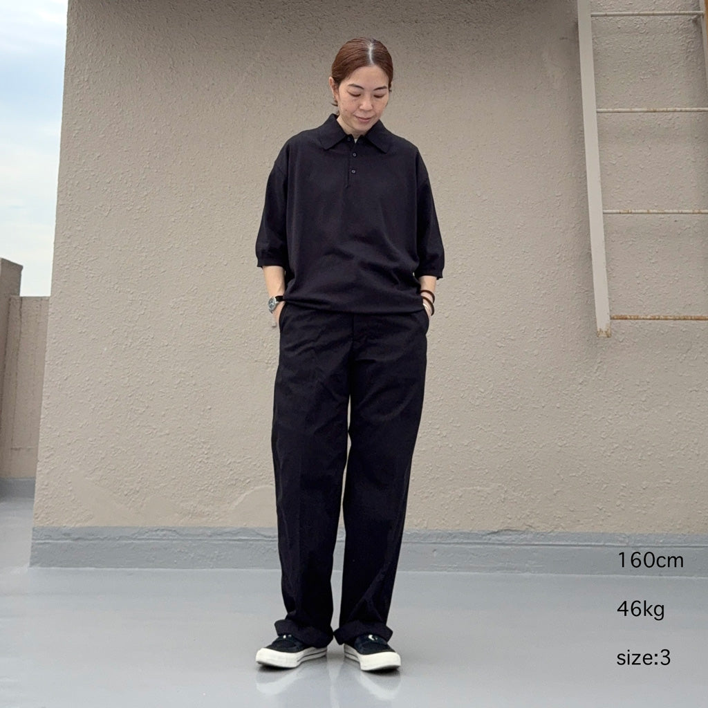 【SALE30%OFF】Kaptain Sunshine : Cotton Knit Poloshirt (DARK NAVY)