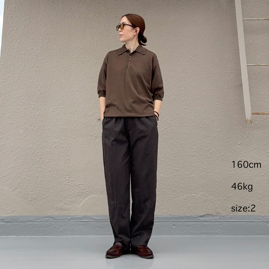 SALE30%OFF】Kaptain Sunshine : Cotton Knit Poloshirt (MOCHA BROWN