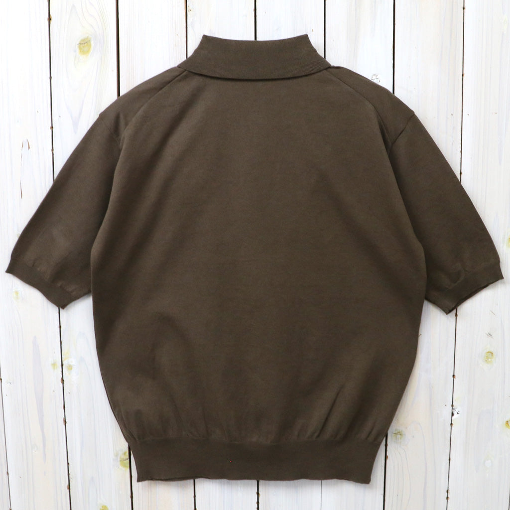 SALE30%OFF】Kaptain Sunshine : Cotton Knit Poloshirt (MOCHA BROWN