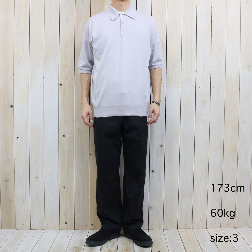 【SALE30%OFF】Kaptain Sunshine : Cotton Knit Poloshirt (LILAC)