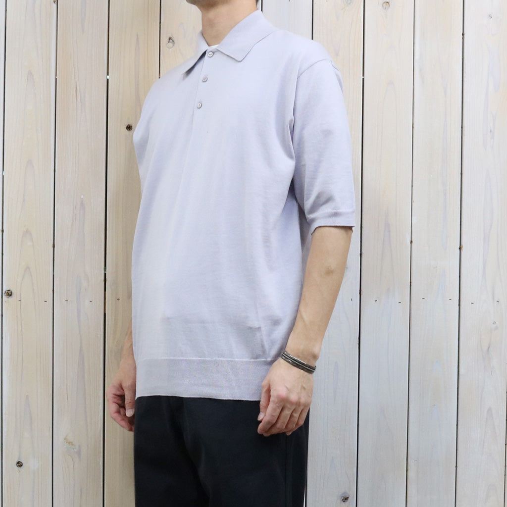 【SALE30%OFF】Kaptain Sunshine : Cotton Knit Poloshirt (LILAC)