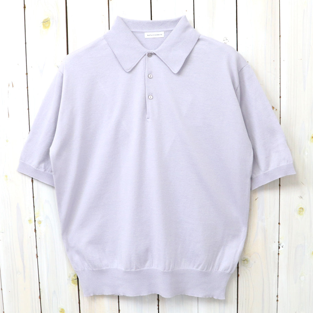【SALE30%OFF】Kaptain Sunshine : Cotton Knit Poloshirt (LILAC)