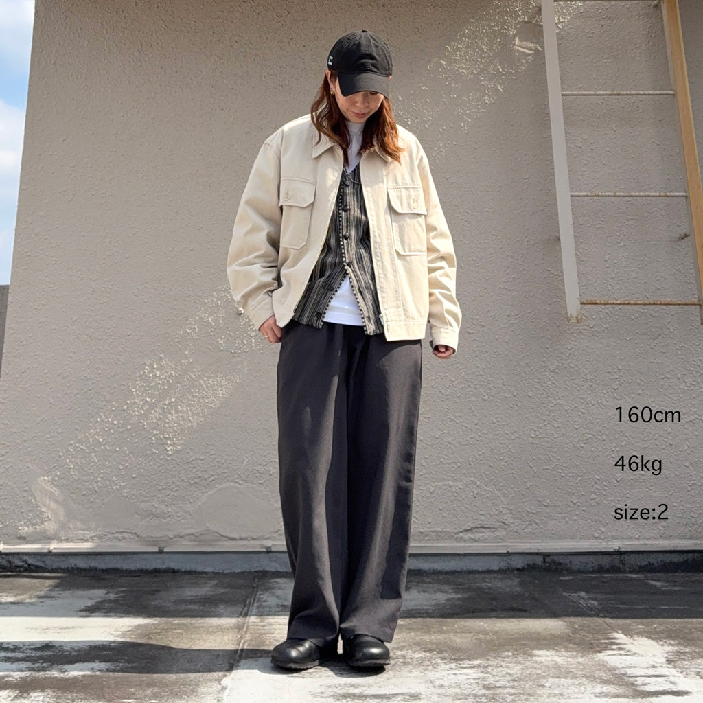 【SALE30%OFF】Kaptain Sunshine : Navy Zip Jacket (ECRU)