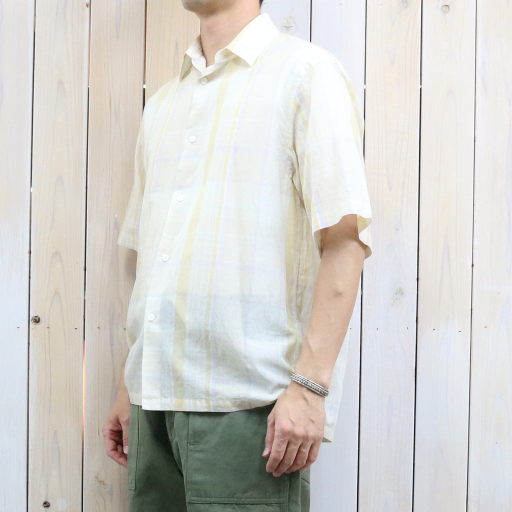 【SALE30%OFF】Kaptain Sunshin : Gauze Plaid Plain SS Shirt (PASTEL PLAID)