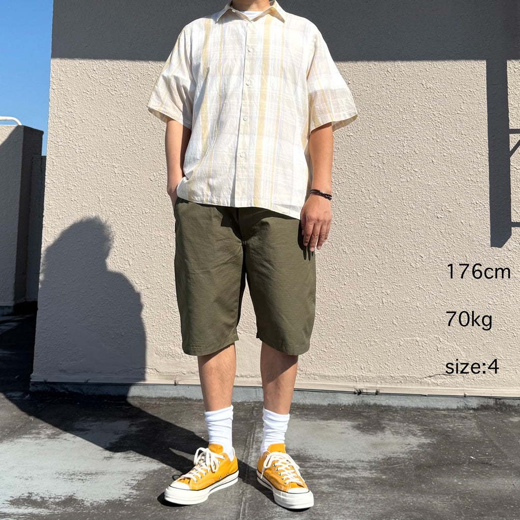 【SALE30%OFF】Kaptain Sunshin : Gauze Plaid Plain SS Shirt (PASTEL PLAID)