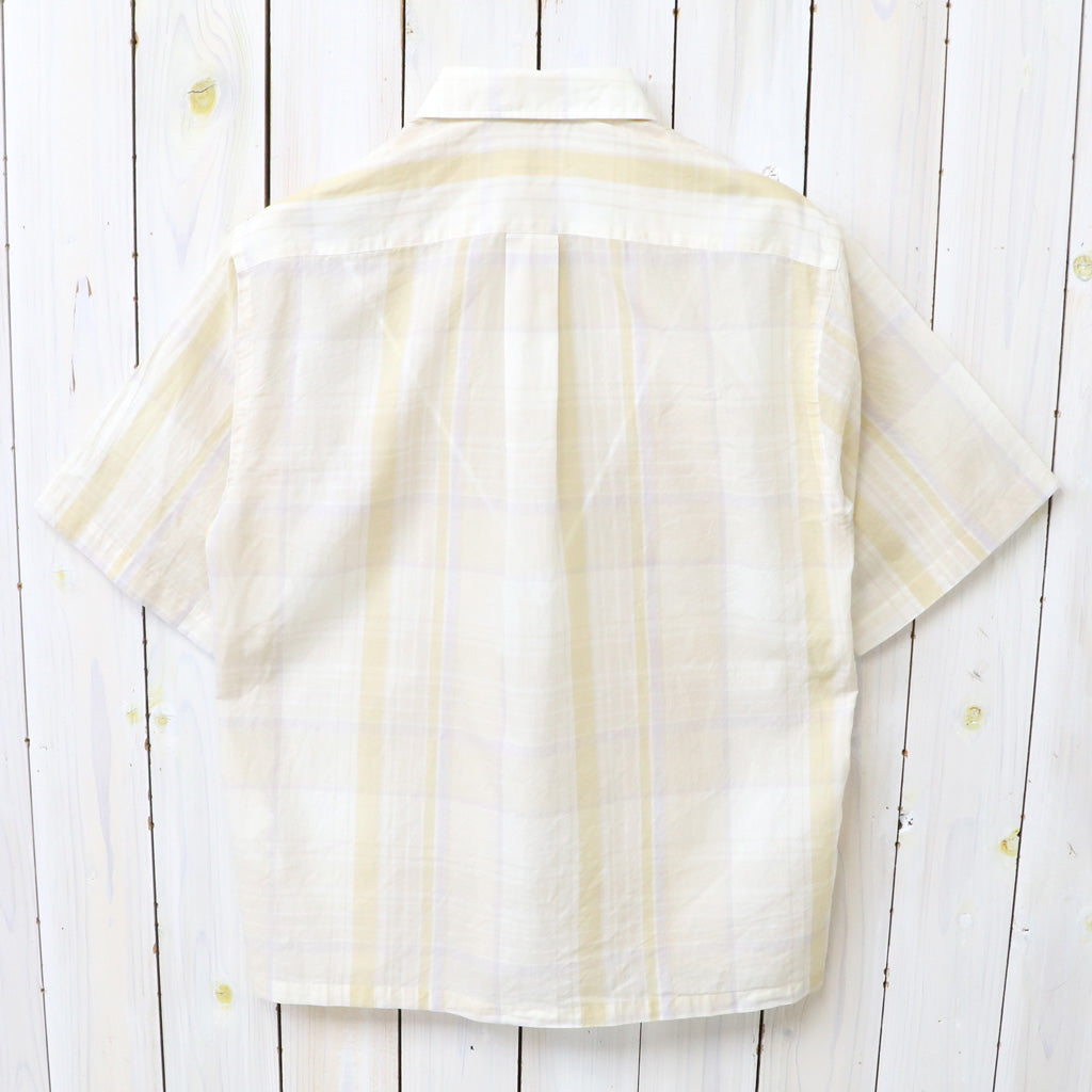 【SALE30%OFF】Kaptain Sunshin : Gauze Plaid Plain SS Shirt (PASTEL PLAID)
