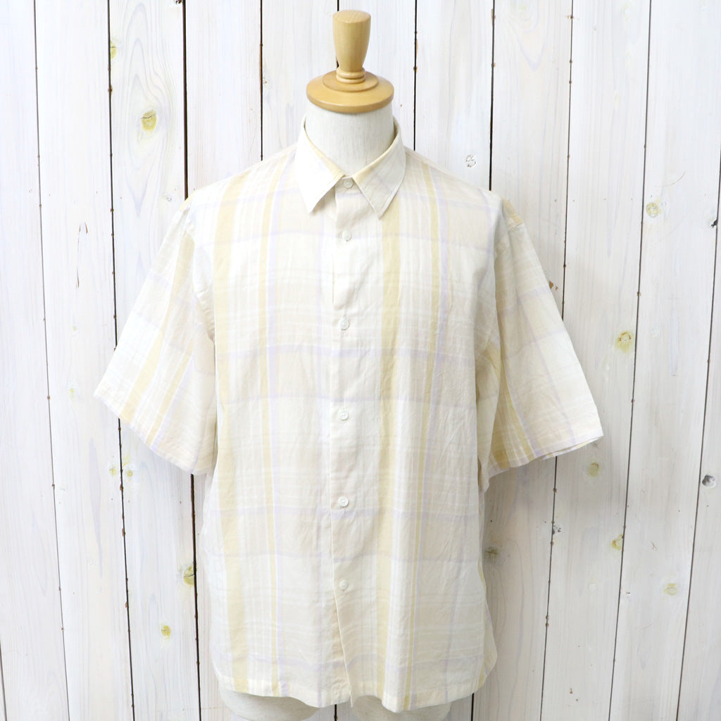 【SALE30%OFF】Kaptain Sunshin : Gauze Plaid Plain SS Shirt (PASTEL PLAID)