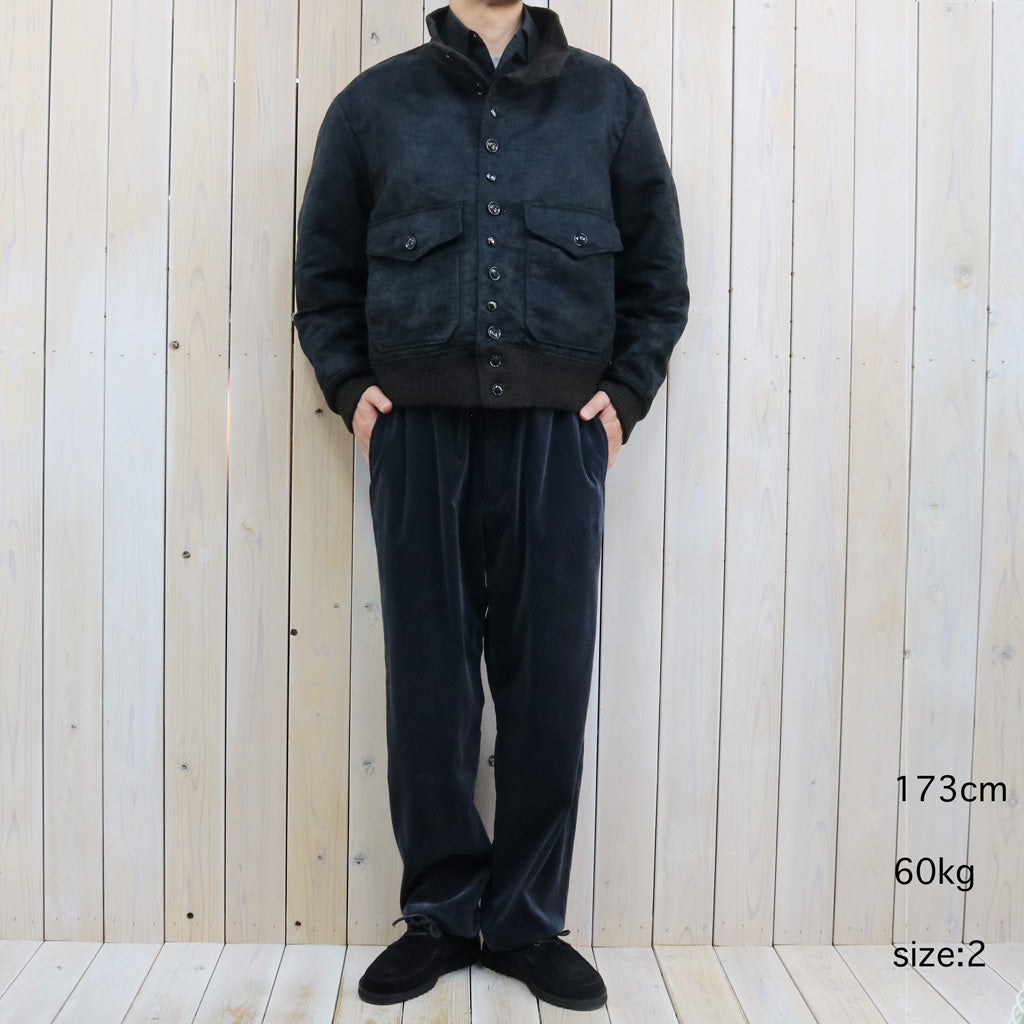 Kaptain Sunshine : Cotton Corduroy Easy Trousers (NAVY)