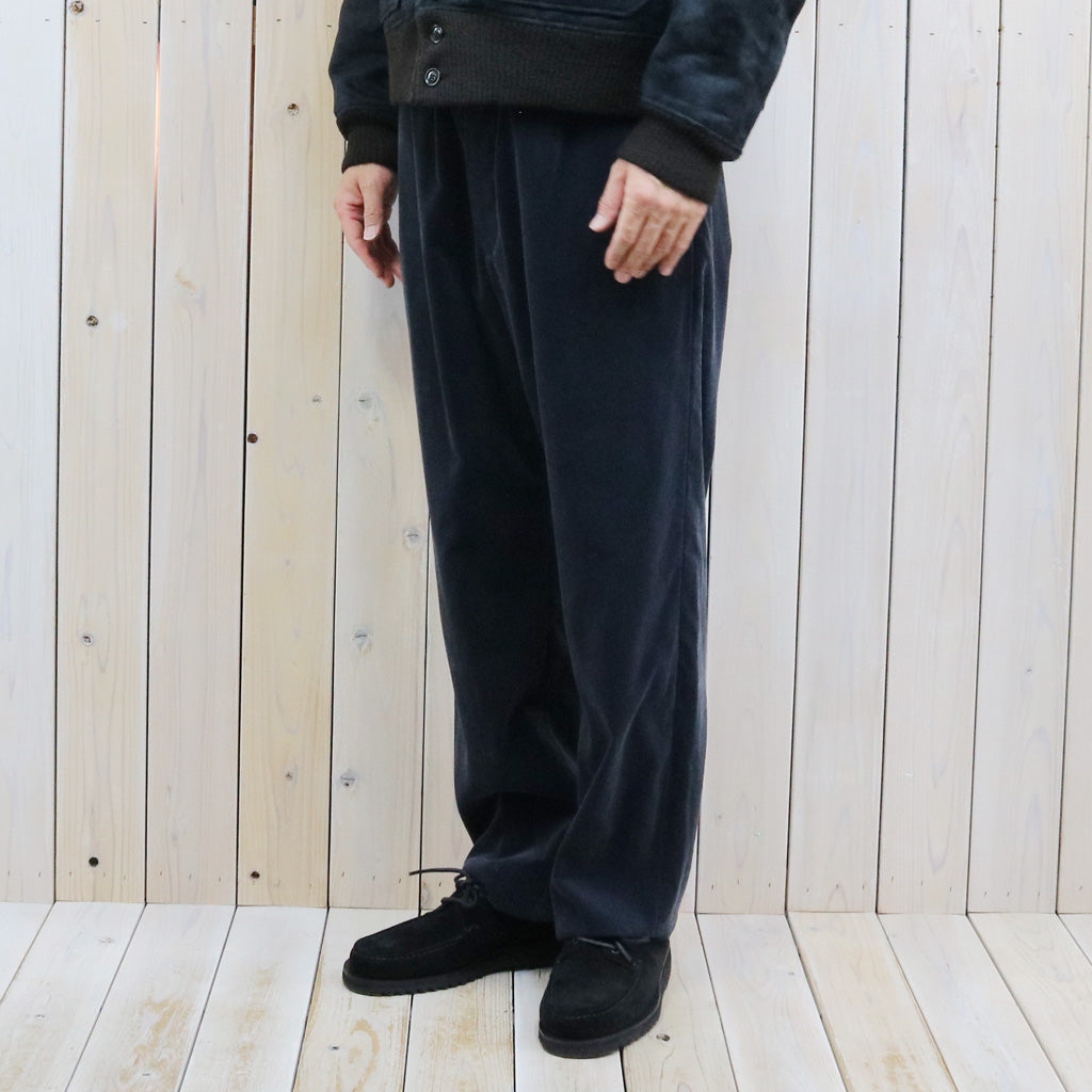 Kaptain Sunshine : Cotton Corduroy Easy Trousers (NAVY)