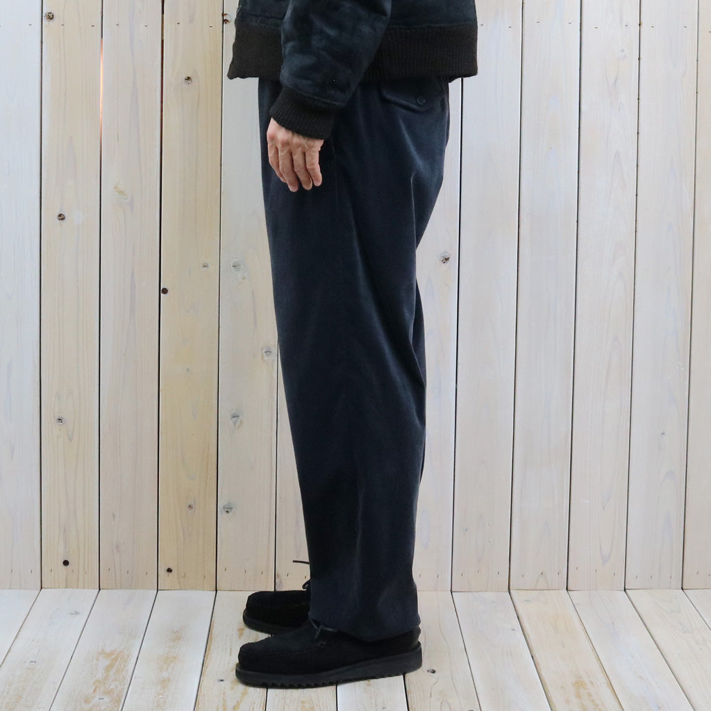 Kaptain Sunshine : Cotton Corduroy Easy Trousers (NAVY)