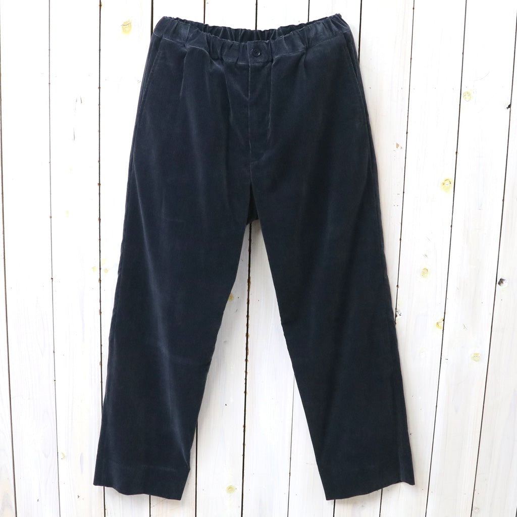 Kaptain Sunshine : Cotton Corduroy Easy Trousers (NAVY)